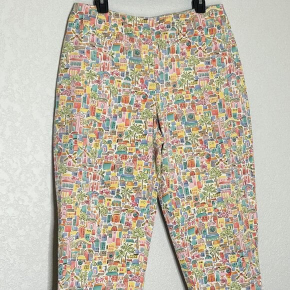 Talbots Women's Stretch 14 Petite Printed Cropped Pants - Picture 9 of 16